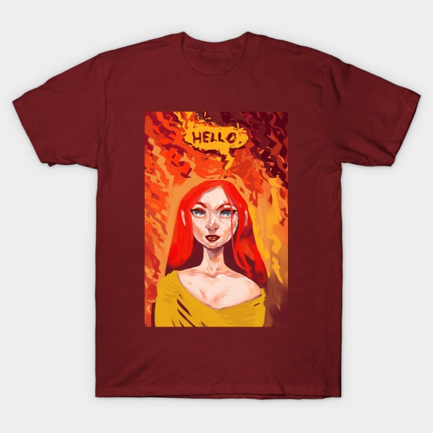 Fire Witch T-Shirt by Skutchdraws